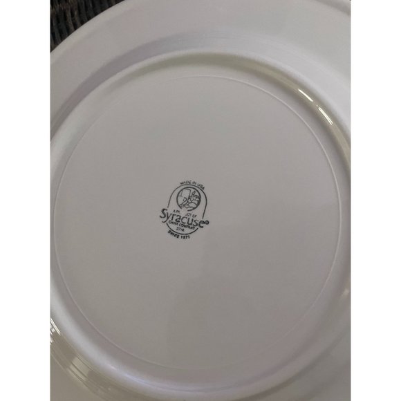 Vtg Syracuse China Restaurant Ware Charger Chop Plate Set Of 6 Hunter Green Casc - Picture 4 of 5